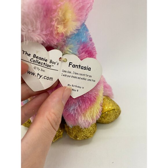 2018 TY Beanie Boo "Fantasia" Unicorn Plush - Picture 3 of 9